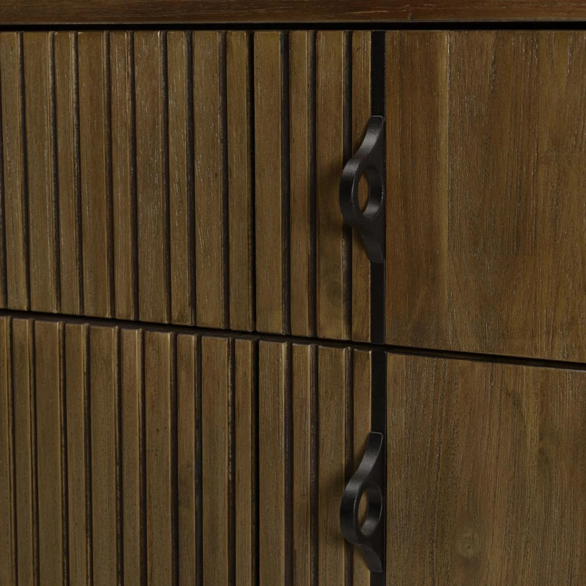 MACABANE Commode 6 Tiroirs Acacia Pieds Métal GINO 4 MACABANE Commode 6 Tiroirs Acacia Pieds Métal GINO – Image 4