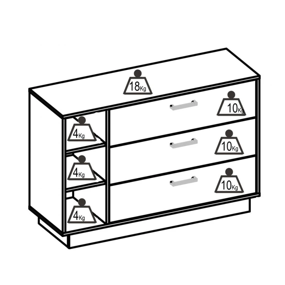 Vente-unique Commode 3 Tiroirs Et 3 Niches - Coloris : Naturel Et Blanc - LEANDRE 5 Vente-unique Commode 3 Tiroirs Et 3 Niches - Coloris : Naturel Et Blanc - LEANDRE – Image 5
