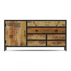 3S. X Home Commode En Bois Et En Métal L160 CESARINE -Magasin Dépôt Privé commode en bois et en metal l160 cesarine design 224988 4 1140x1140