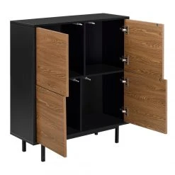 En.casa Commode Gnosjö à 4 Portes 93 X 80 X 30 Cm Noir Effet Bois Foncé [en... -Magasin Dépôt Privé commode gnosjo a 4 portes 93 x 80 x 30 cm noir effet bois fonce encasa 11357682 29669650 1140x1140