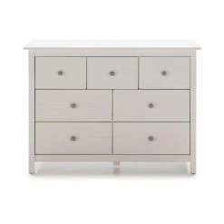 Pegane Commode, Meuble De Rangement En Pin Coloris Blanc - Longueur 110 X Pro...