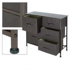 Ml-design Commode Meuble De Salon 5 Tiroirs Tissu Gris Cadre Marron 80x30x70 Cm ... -Magasin Dépôt Privé commode meuble de salon 5 tiroirs tissu gris cadre marron 80x30x70 cm ml design 10952126 28605586 1140x1140