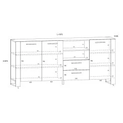 Bim Furniture Commode Nuka D 197 Cm Buffet Haut En Chêne Artisan Noir -Magasin Dépôt Privé commode nuka d 197 cm buffet haut en chene artisan noir 10891820 28442712 1140x1140