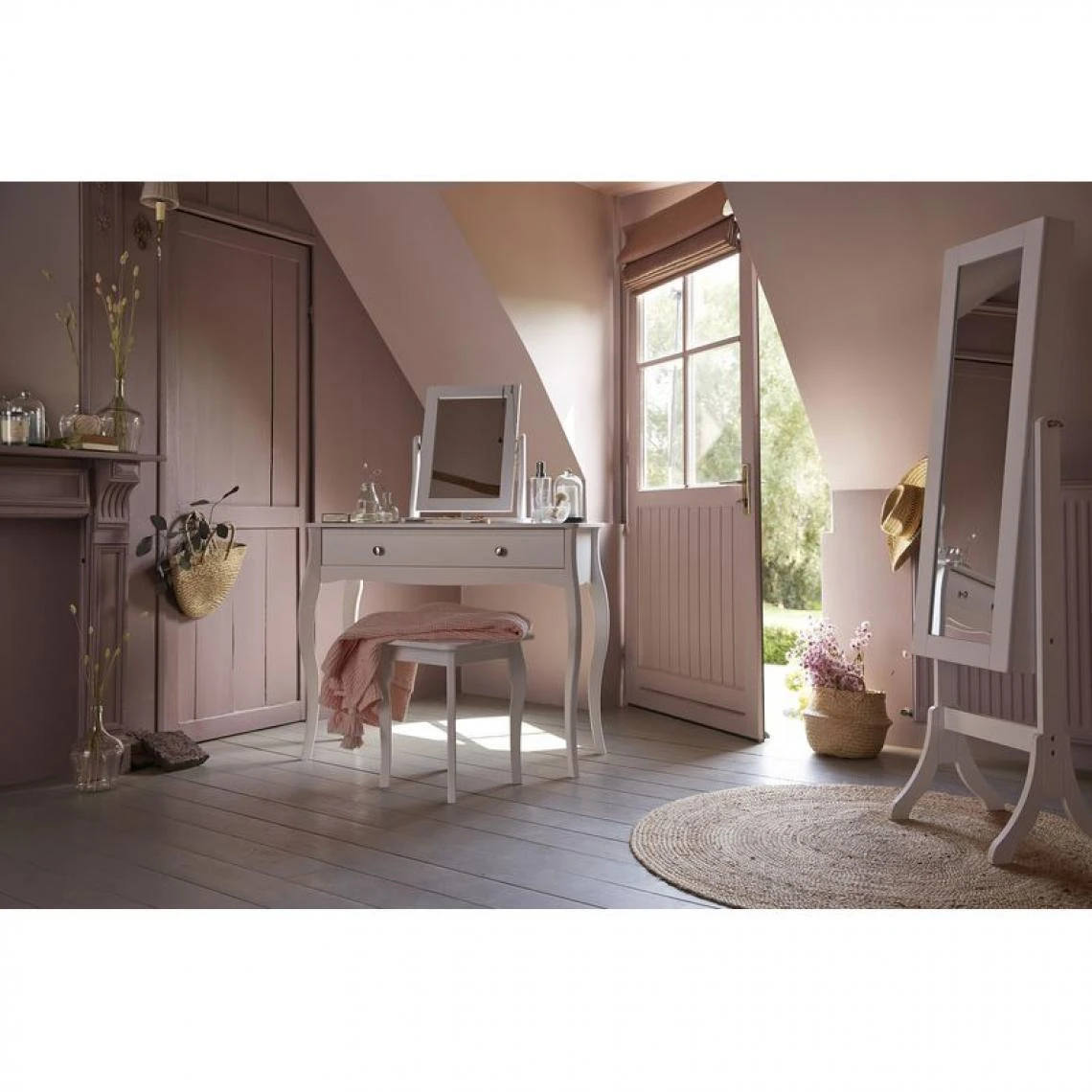 Zandiara Console 1 Tiroir BARROCO Blanc 2 Zandiara Console 1 Tiroir BARROCO Blanc – Image 2