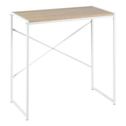 BUT Console Informatique MEMO Imitation Chêne Et Blanc