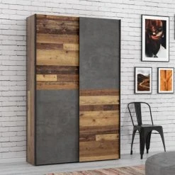 CSTORE - Armoire De Chambre Multifonctions - Panneaux De Particules - ... 7 CSTORE - Armoire De Chambre Multifonctions - Panneaux De Particules - ... -Magasin Dépôt Privé cstore armoire de chambre multifonctions panneaux de particules bois et beton gris 2 portes campagne l 120xp 41 6xh 190 5 cm 10637308 27678090 1140x1140