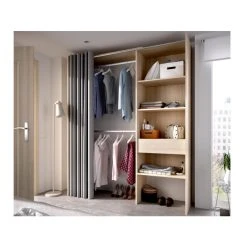 Vente-unique Dressing Extensible LAURENT - L.110/160 Cm - Coloris : Chêne Et Gris -Magasin Dépôt Privé dressing extensible laurent l110160 cm coloris chene et anthracite 8233889 20977365 1140x1140