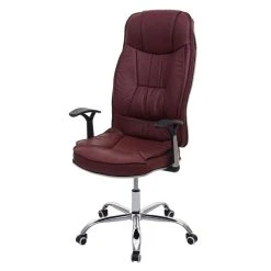 Decoshop26 Fauteuil Chaise De Bureau Pivotante Capacité De Charge 150 Kg Cuir Ar...