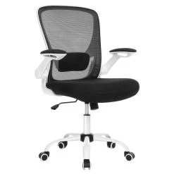 HELLOSHOP26 Fauteuil De Bureau Avec Accoudoir Rabattable Chaise De Bureau En Toile...