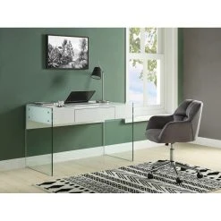 Page de garde 22 Vente-unique Chaise De Bureau - Velours - Gris - Hauteur Réglable - PEGA