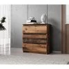 Furnix Commode / Meuble De Rangement ARENAL Avec 3 Tiroirs 70 X 37 X 7...
