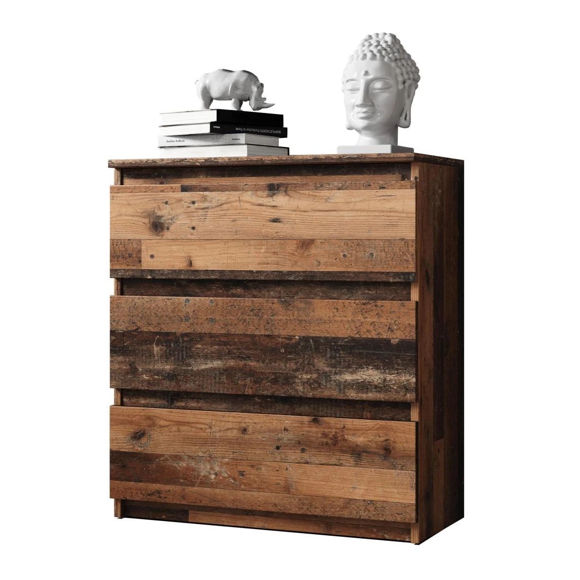 Furnix Commode / Meuble De Rangement ARENAL Avec 3 Tiroirs 70 X 37 X 7... 2 Furnix Commode / Meuble De Rangement ARENAL Avec 3 Tiroirs 70 X 37 X 7... – Image 2