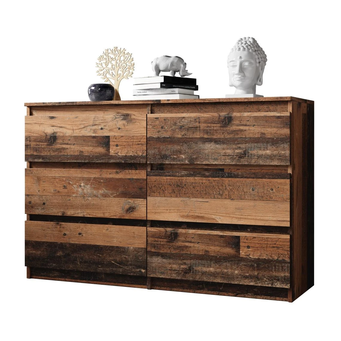 Furnix Commode / Meuble De Rangement ARENAL Avec 6 Tiroirs 119 X 37 X ... 2 Furnix Commode / Meuble De Rangement ARENAL Avec 6 Tiroirs 119 X 37 X ... – Image 2