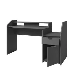 PARISOT - Bureau De Jeu - Décor Gris Et Noir - L 154xp 92xh 68 Cm - G... -Magasin Dépôt Privé gaming bureau de jeu decor gris et noir l 154 x p 92 x h 68 cm 5918412 23206837 1140x1140