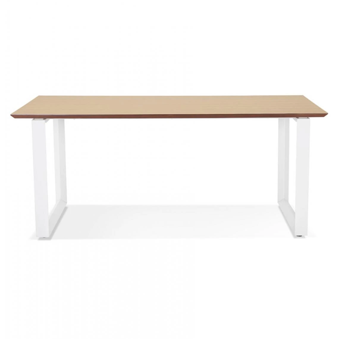 Alterego Grand Bureau Droit De Direction 'GIMINI' En Bois Finition Naturelle Et... 3 Alterego Grand Bureau Droit De Direction 'GIMINI' En Bois Finition Naturelle Et... – Image 3