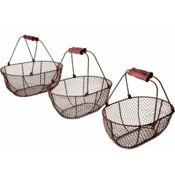 L'Héritier Du Temps Grand Panier De Cueillette Arrondie Panière Corbeille De Fruits Légu...