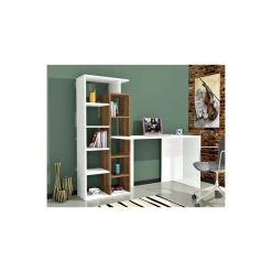 Page de garde 32 HOMEMANIA Bureau Poly Avec Bibliothèque Intégrée - Avec Étagères ...