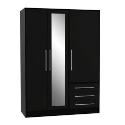 CSTORE JUPITER Armoire De Chambre Style Contemporain En Bois Aggloméré Noir -Magasin Dépôt Privé jupiter armoire de chambre style contemporain en bois agglomere noir 8371237 21243227 1140x1140
