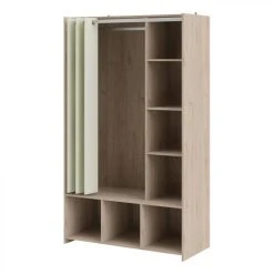 BUT Kit Dressing Avec Rideau Beige L.105 Cm OPTIMAL 2 Imitation Chêne -Magasin Dépôt Privé kit dressing avec rideau beige l105 cm optimal 2 imitation chene 10206148 26301614 1140x1140