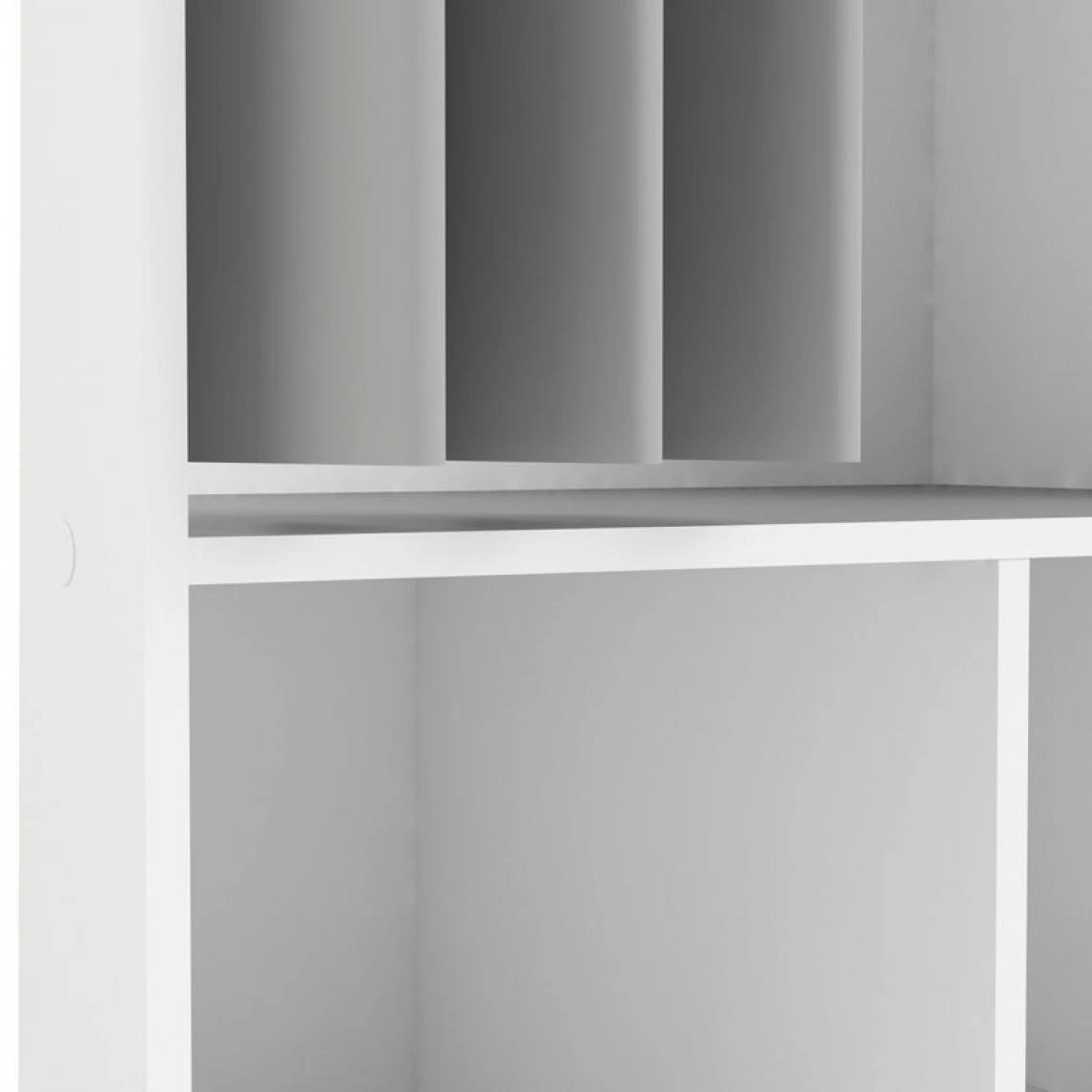 BUT Kit Dressing Avec Rideau Gris L.105 Cm OPTIMAL 2 Blanc 5 BUT Kit Dressing Avec Rideau Gris L.105 Cm OPTIMAL 2 Blanc – Image 5