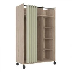 BUT Kit Dressing Avec Rideau L.100 Cm MOVE 2 Imitation Chêne