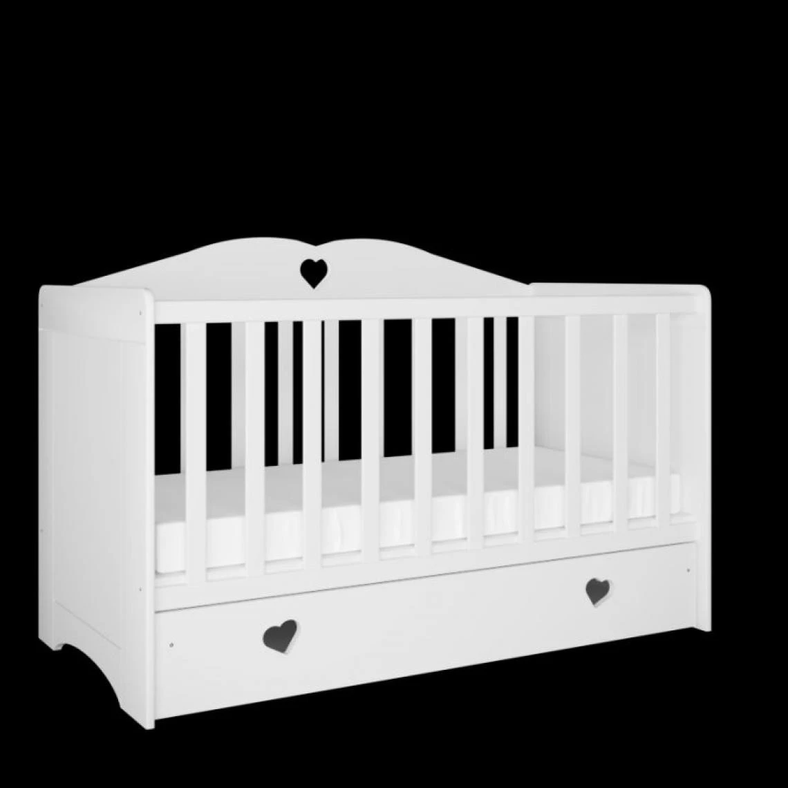Inconnu Lit Bébé Julia Blanc Avec Un Tiroir Sans Matelas 124/66 2 Inconnu Lit Bébé Julia Blanc Avec Un Tiroir Sans Matelas 124/66 – Image 2