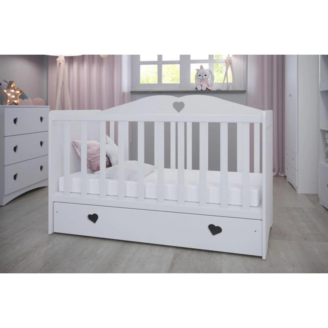 Inconnu Lit Bébé Julia Blanc Avec Un Tiroir Sans Matelas 124/66 3 Inconnu Lit Bébé Julia Blanc Avec Un Tiroir Sans Matelas 124/66 – Image 3