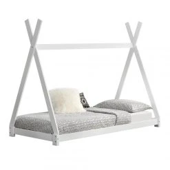 Lit De Tipi Pour Enfant Onejda Blanc Mat 200 X 90 Cm [en.casa]
