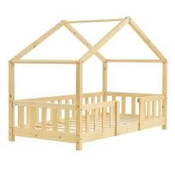 En.casa Lit D'Enfant Forme Maison Avec Grille De Protection Treviolo 140 X 70 ... 8 En.casa Lit D'Enfant Forme Maison Avec Grille De Protection Treviolo 140 X 70 ... -Magasin Dépôt Privé lit denfant forme maison avec grille de protection treviolo 140 x 70 cm bois naturel encasa 11444642 29859844 1140x1140