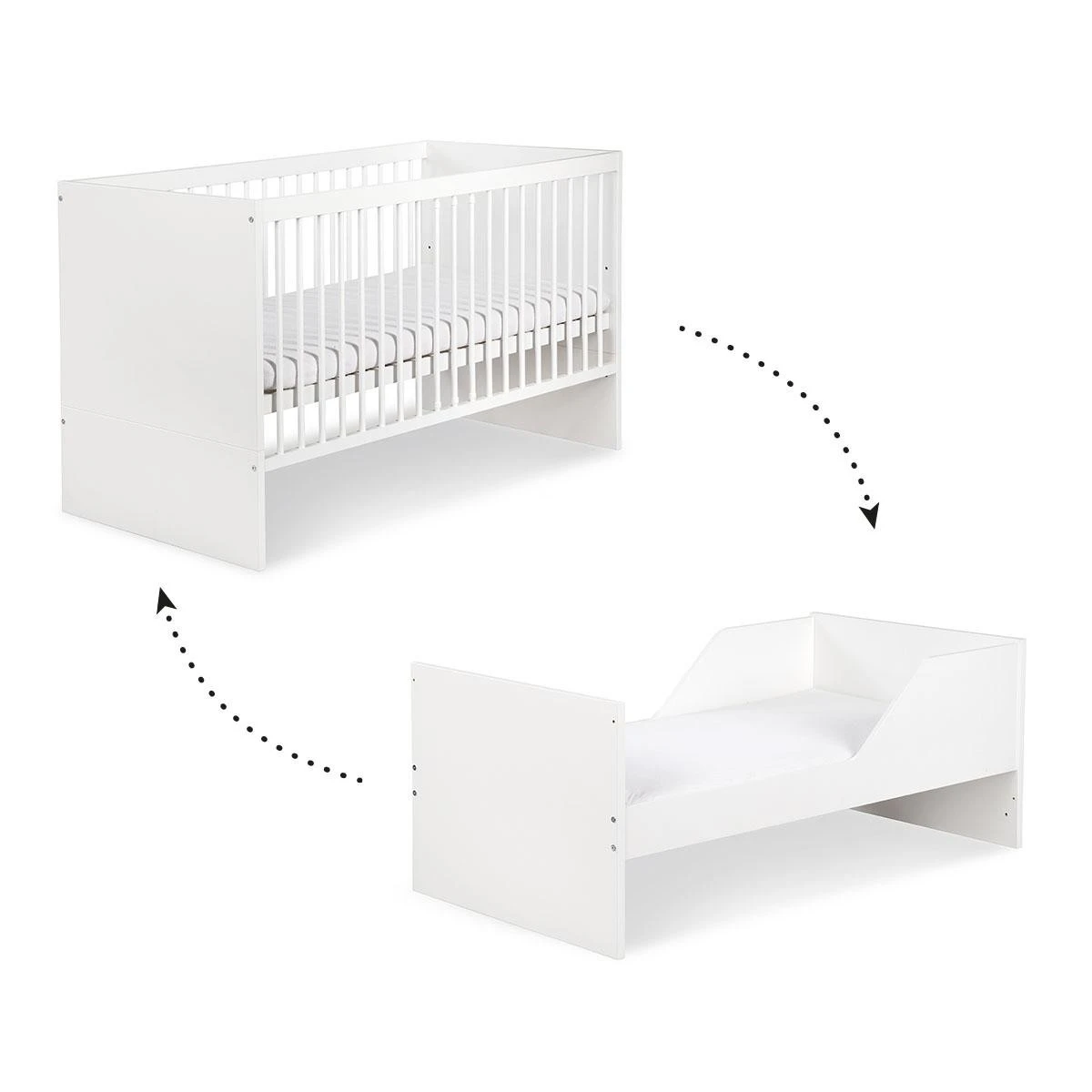 Lit évolutif 70x140 LittleSky By Klups Dalia - Blanc 1 Lit évolutif 70x140 LittleSky By Klups Dalia - Blanc