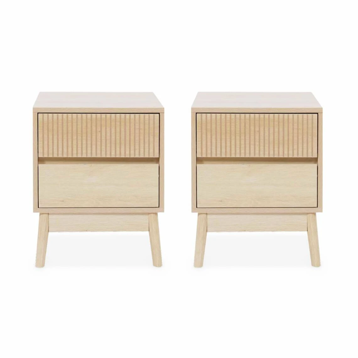 Lot De 2 Tables De Chevet 2 Tiroirs L Alice's Garden 4 Lot De 2 Tables De Chevet 2 Tiroirs L Alice's Garden – Image 4