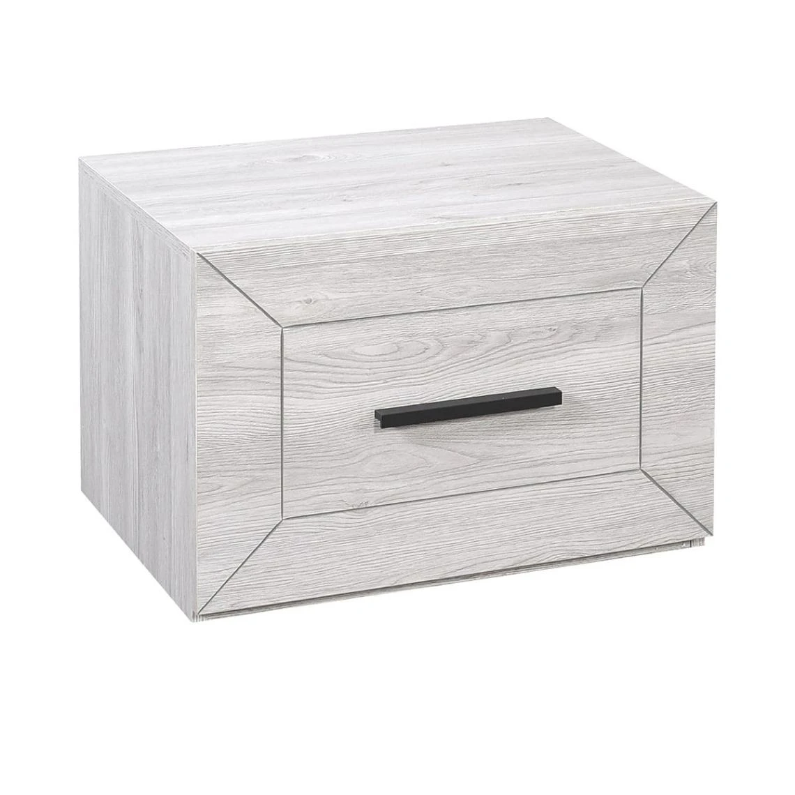 Altobuy METRIK - Lit 140x190cm Avec Leds + 2 Chevets 1 Tiroir 3 Altobuy METRIK - Lit 140x190cm Avec Leds + 2 Chevets 1 Tiroir – Image 3