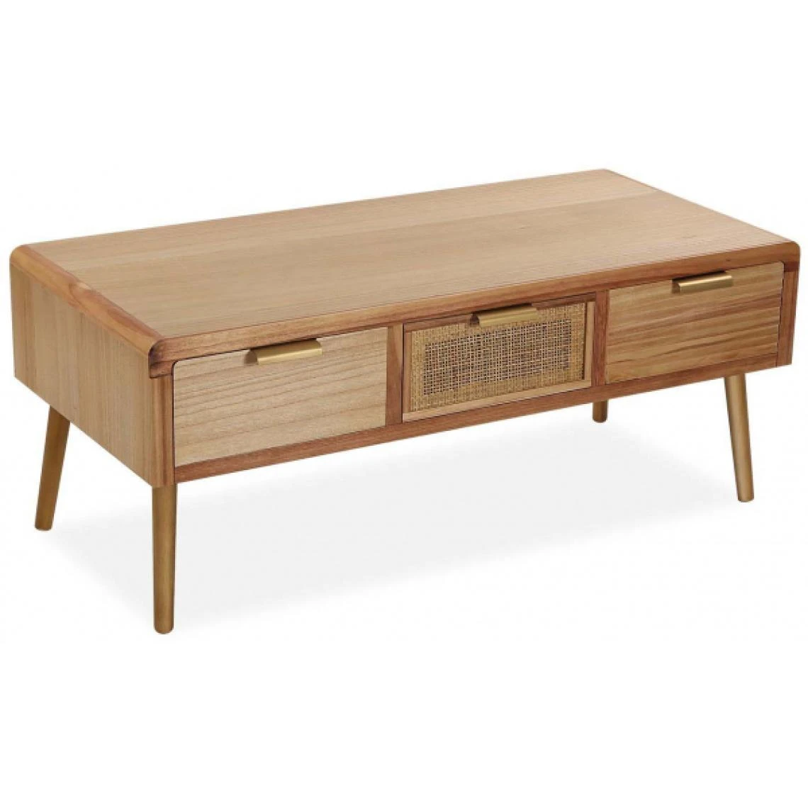 Versa Meuble Bas En Paulownia Et Rotin 3 Tiroirs 1 Versa Meuble Bas En Paulownia Et Rotin 3 Tiroirs