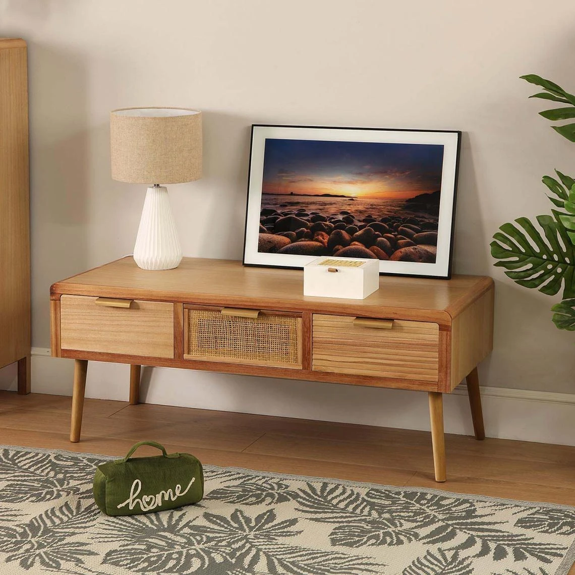 Versa Meuble Bas En Paulownia Et Rotin 3 Tiroirs 2 Versa Meuble Bas En Paulownia Et Rotin 3 Tiroirs – Image 2