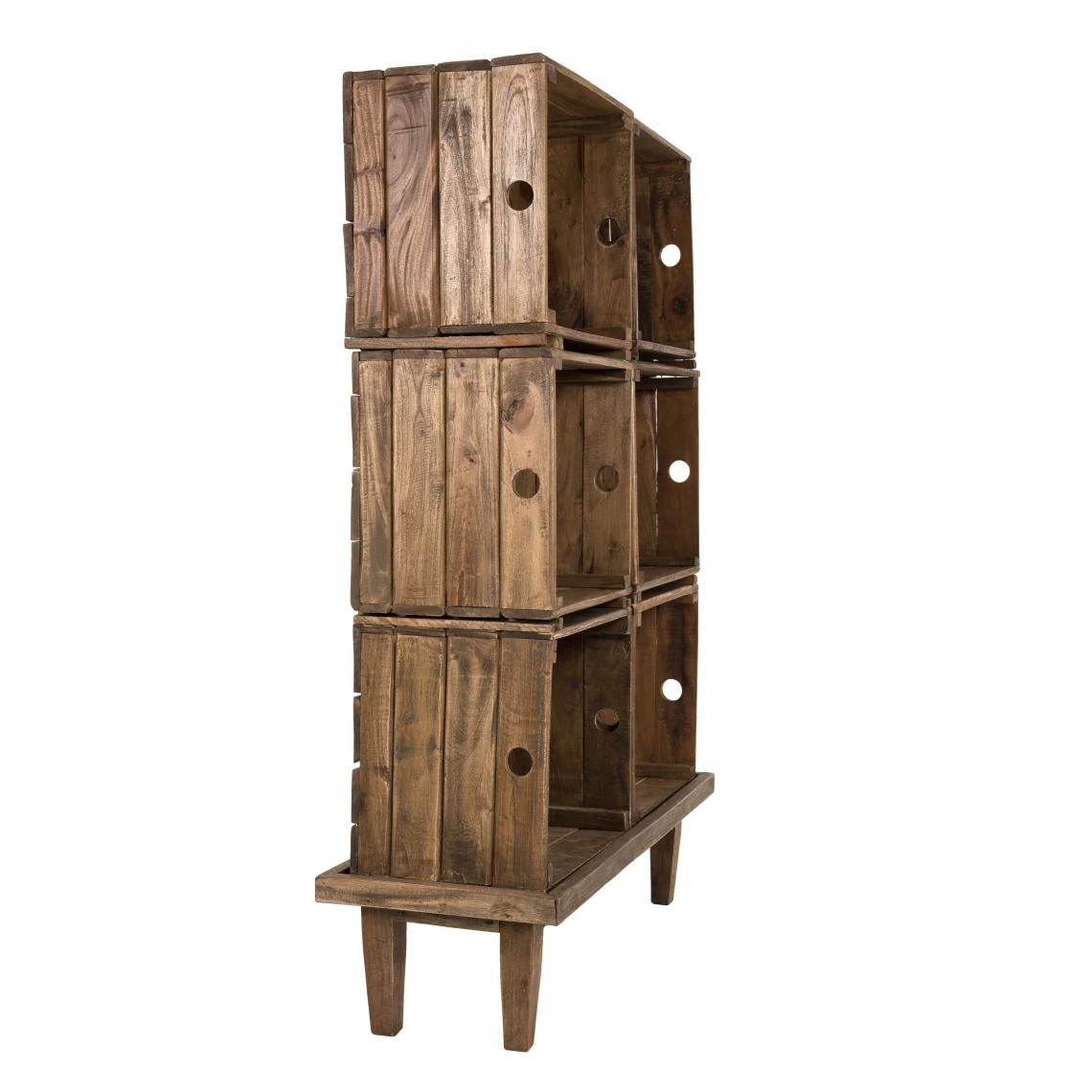 MACABANE Meuble De Rangement NOLAN 6 Caisses Bois Mahogagny - Esprit Brocante 6 MACABANE Meuble De Rangement NOLAN 6 Caisses Bois Mahogagny - Esprit Brocante – Image 6