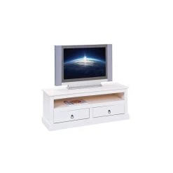 Marque Generique Meuble TV Provence - Blanc - L 118 Cm