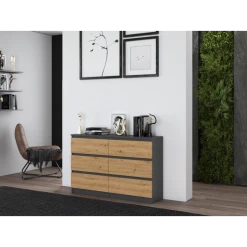 Hucoco MILAN - Commode De Chambre Large 6 Tiroirs - 30x120x77cm - Style Scand... 7 Hucoco MILAN - Commode De Chambre Large 6 Tiroirs - 30x120x77cm - Style Scand... -Magasin Dépôt Privé milan commode de chambre large 6 tiroirs 30x120x77cm style scandinave meuble de rangement grisetchene 13628248 37488464 1140x1140