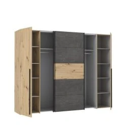 CSTORE NARAGO - Armoire Décor Chêne Artisan Et Béton Gris 2 Portes Batta... 8 CSTORE NARAGO - Armoire Décor Chêne Artisan Et Béton Gris 2 Portes Batta... -Magasin Dépôt Privé narago armoire decor chene artisan et beton gris 2 portes battantes 2 portes coulissantes l 270 3xp 61 2xh 210 cm 10637318 27678142 1140x1140