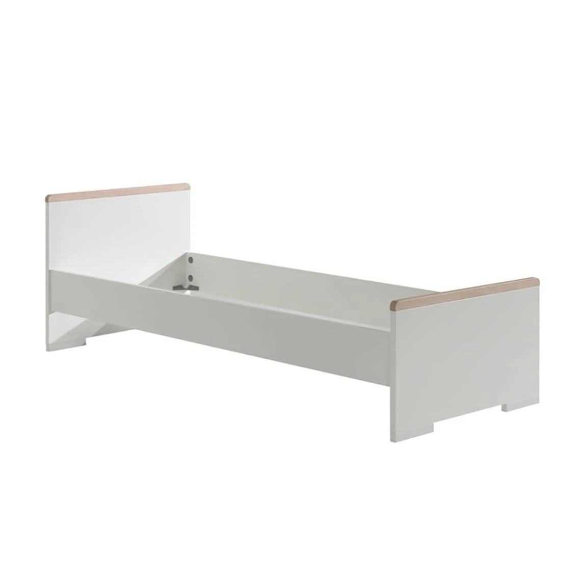 Altobuy NASH WHITE - Lit 90x200cm + Chevet + Armoire 3P + Pack Bureau 2 Altobuy NASH WHITE - Lit 90x200cm + Chevet + Armoire 3P + Pack Bureau – Image 2