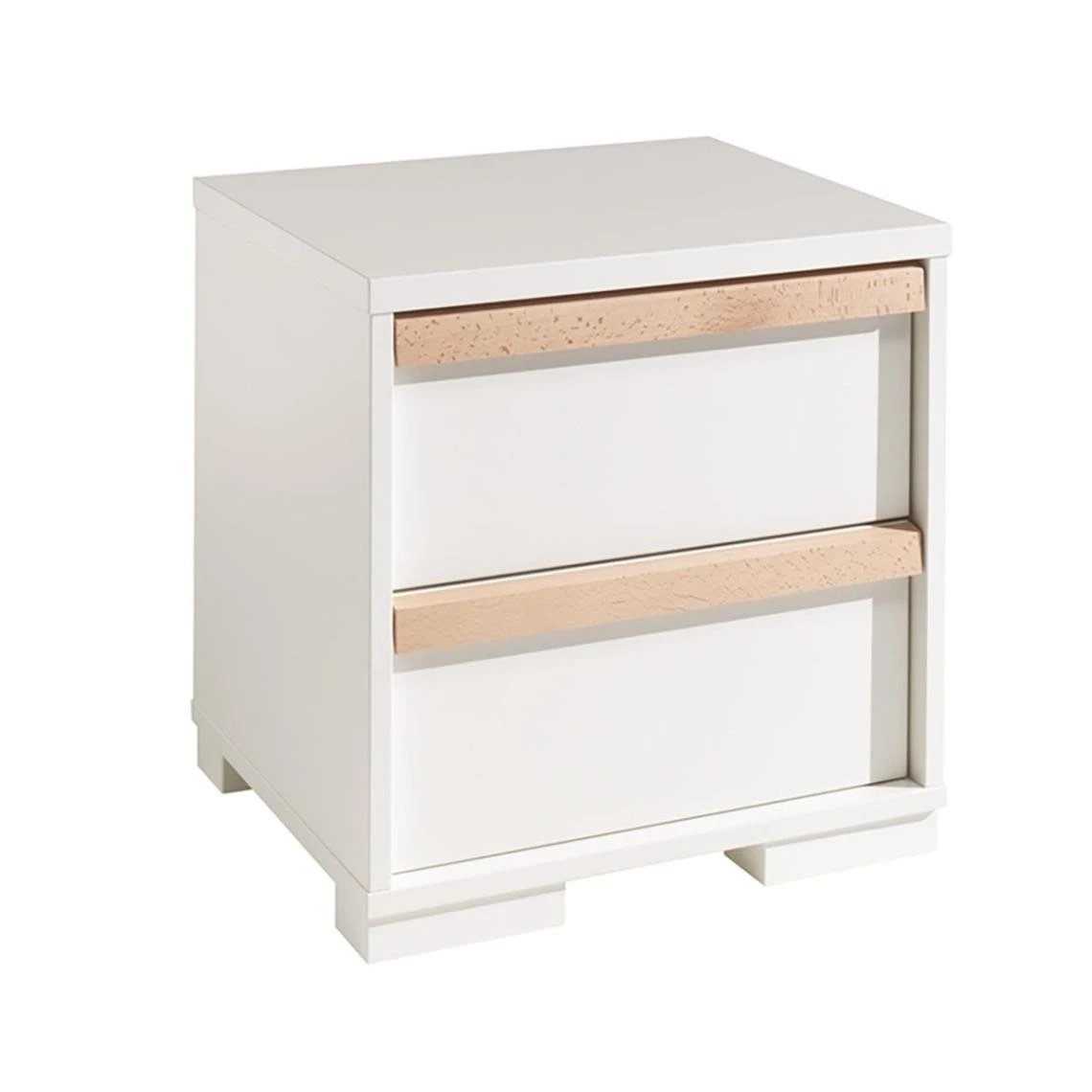 Altobuy NASH WHITE - Lit 90x200cm + Chevet + Armoire 3P + Pack Bureau 3 Altobuy NASH WHITE - Lit 90x200cm + Chevet + Armoire 3P + Pack Bureau – Image 3