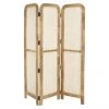 MACABANE Paravent Marron Bois De Manguier Et Cannage Couleur Naturelle ISA