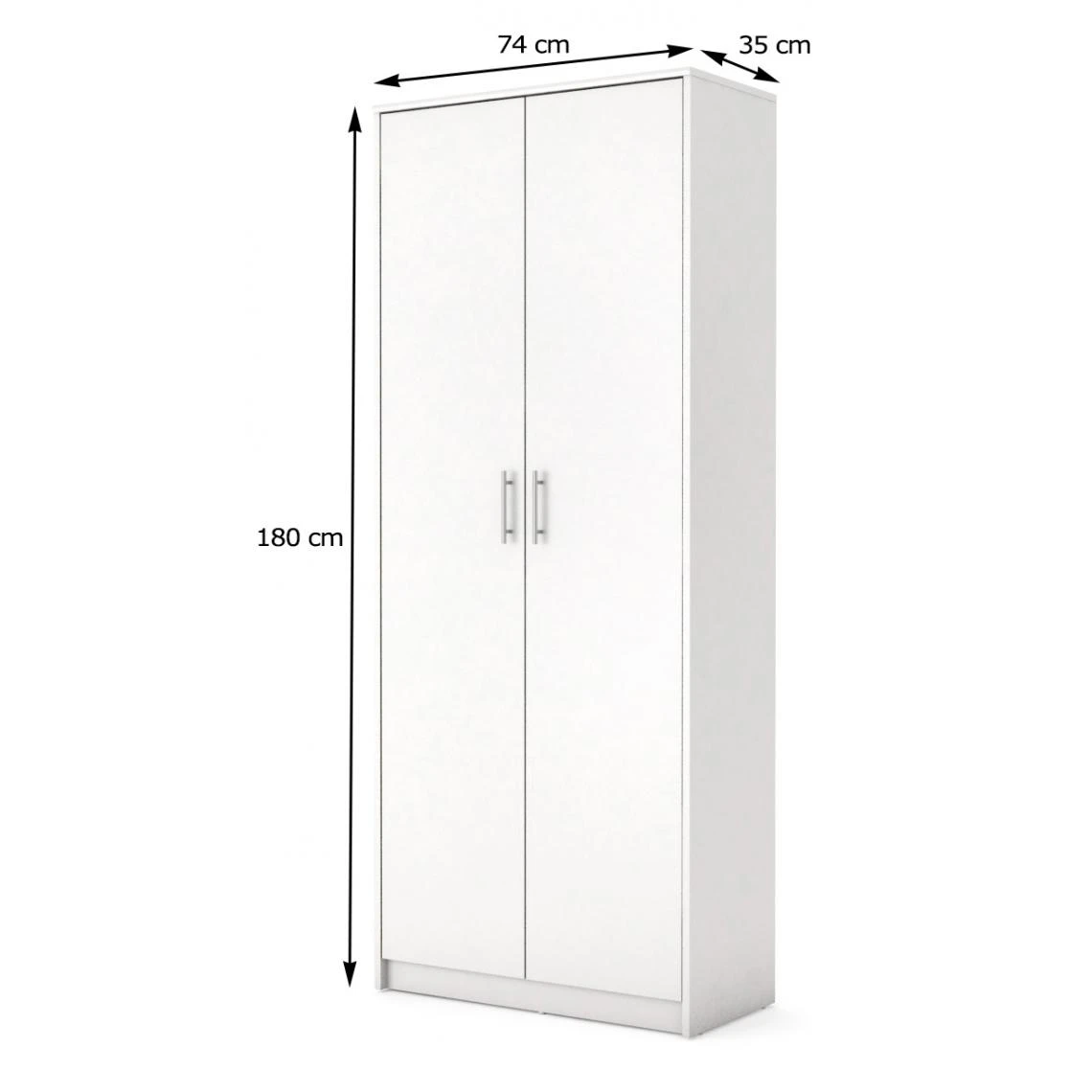 Hucoco PARLA | Armoire Moderne Avec Tablettes Et Rangement Chaussures | 180x7... 2 Hucoco PARLA | Armoire Moderne Avec Tablettes Et Rangement Chaussures | 180x7... – Image 2