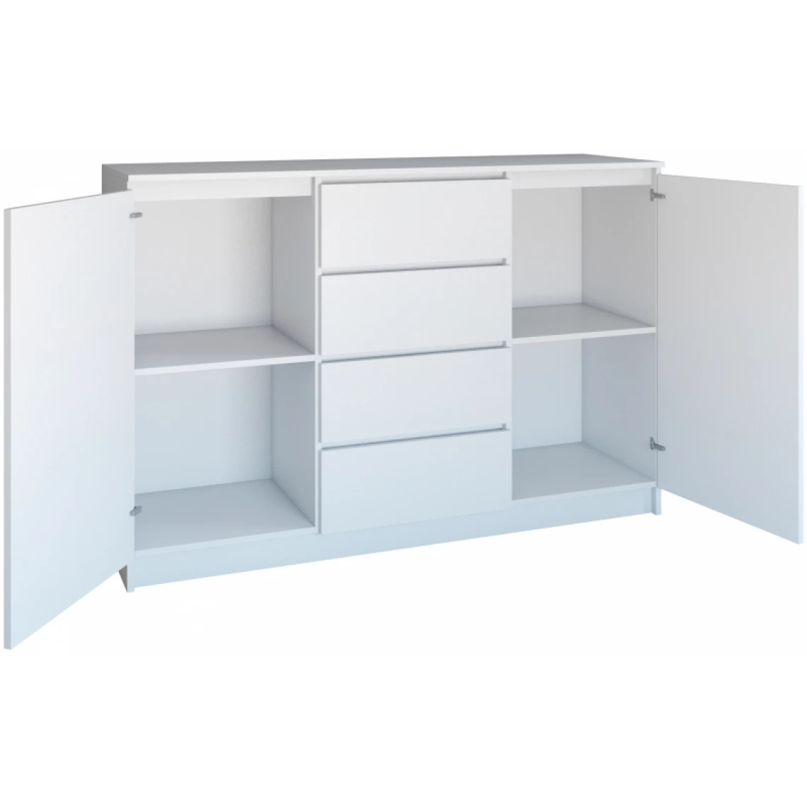 Hucoco PARME 140 | Commode Spacieuse Moderne 97x140x40 Cm | 2 Portes + 4 Tiro... 2 Hucoco PARME 140 | Commode Spacieuse Moderne 97x140x40 Cm | 2 Portes + 4 Tiro... – Image 2