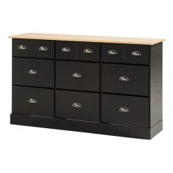 Zandiara Range-tout 9 Tiroirs HAMPTON Noir Et Pin Massif 7 Zandiara Range-tout 9 Tiroirs HAMPTON Noir Et Pin Massif -Magasin Dépôt Privé range tout 9 tiroirs hampton noir et pin massif 9156349 23898225 1140x1140