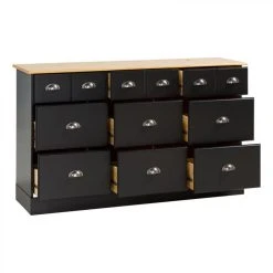 Zandiara Range-tout 9 Tiroirs HAMPTON Noir Et Pin Massif 9 Zandiara Range-tout 9 Tiroirs HAMPTON Noir Et Pin Massif -Magasin Dépôt Privé range tout 9 tiroirs hampton noir et pin massif 9156349 23898229 1140x1140