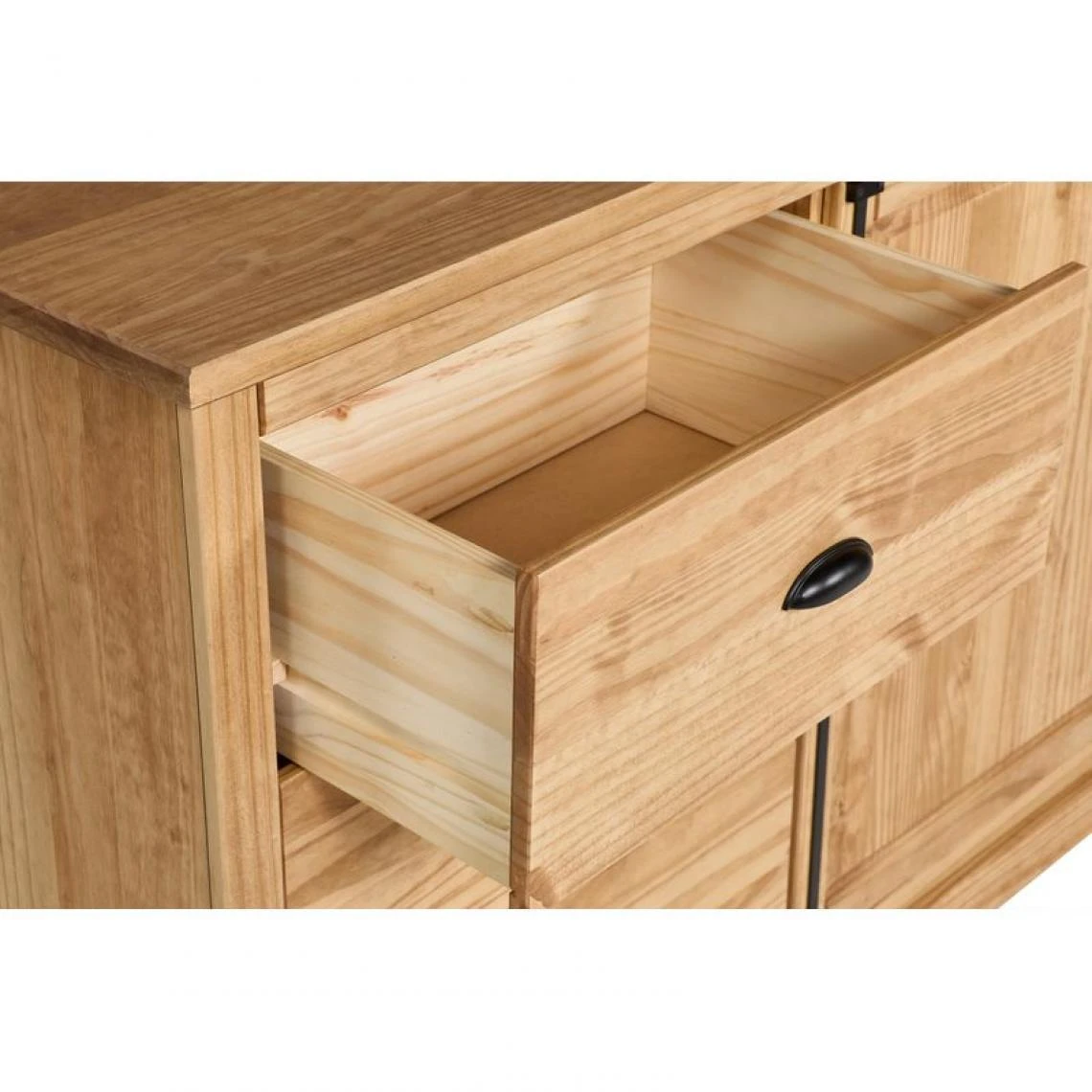 Zandiara Rangement 1 Porte 3 Tiroirs EDISON Pin Massif 4 Zandiara Rangement 1 Porte 3 Tiroirs EDISON Pin Massif – Image 4