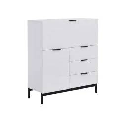 Vente-unique Secrétaire Avec 2 Porte Et 3 Tiroirs - MDF Et Métal - Blanc Laqué -... 7 Vente-unique Secrétaire Avec 2 Porte Et 3 Tiroirs - MDF Et Métal - Blanc Laqué -... -Magasin Dépôt Privé secretaire avec 2 porte et 3 tiroirs mdf et metal blanc laque erwin 13738984 37942334 1140x1140