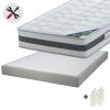 Altobuy SEYCHELLES - Pack Matelas 160x200 + Sommier Tapissier Démontable 2x20...