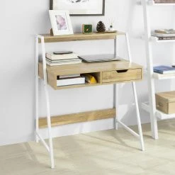 SoBuy FWT63-N Bureau Informatique Table De Bureau Secrétaire Table Pl...