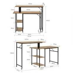 SoBuy® FWT93-F Bureau Informatique Bureau Rotatif 360°, Bureau D'ang... -Magasin Dépôt Privé sobuy fwt93 f bureau informatique bureau rotatif 360 bureau dangle bureau assis debout 12111524 32128338 1140x1140